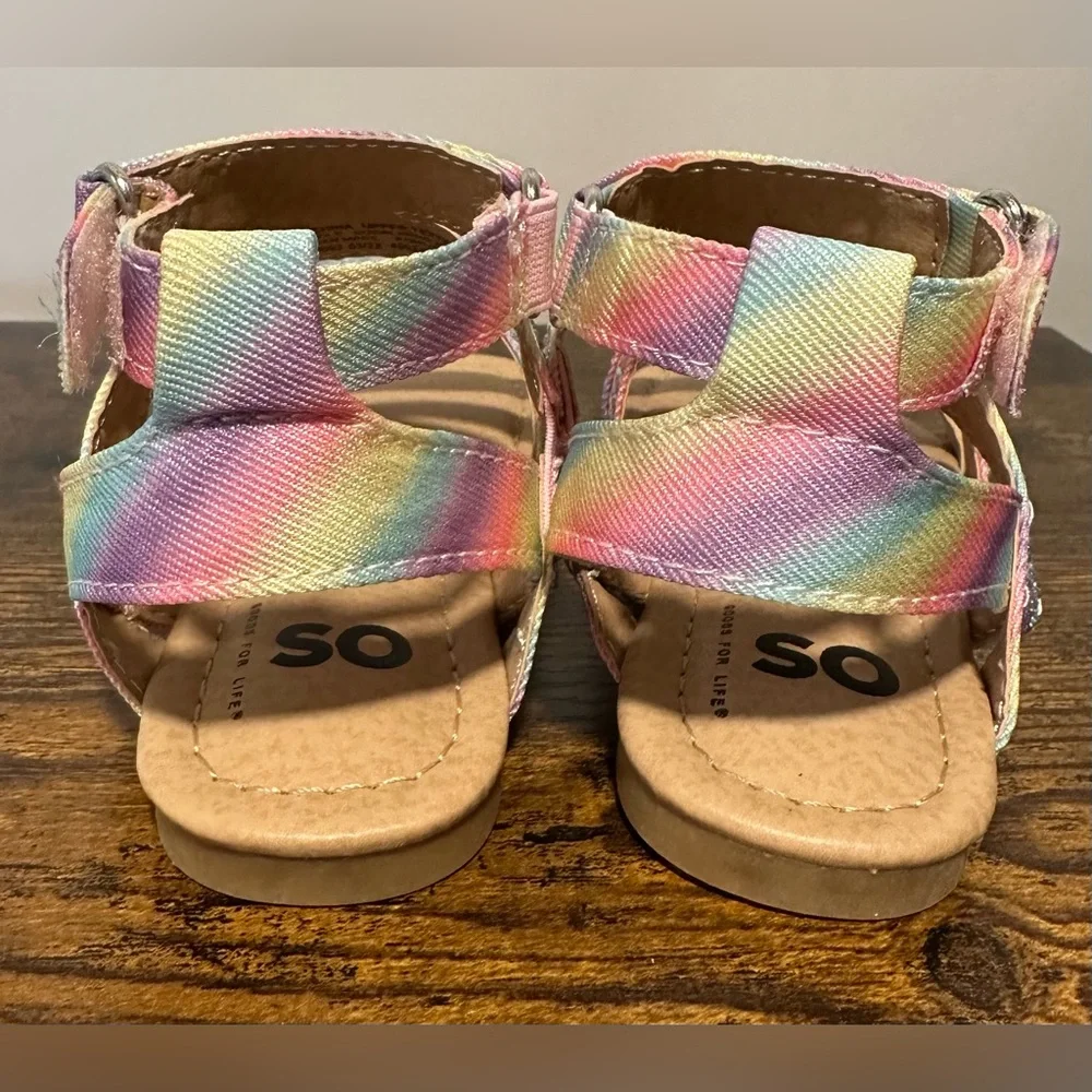 SO Toddler Girls Cecilaa Rainbow Gladiator Sandals NWT Size 12
